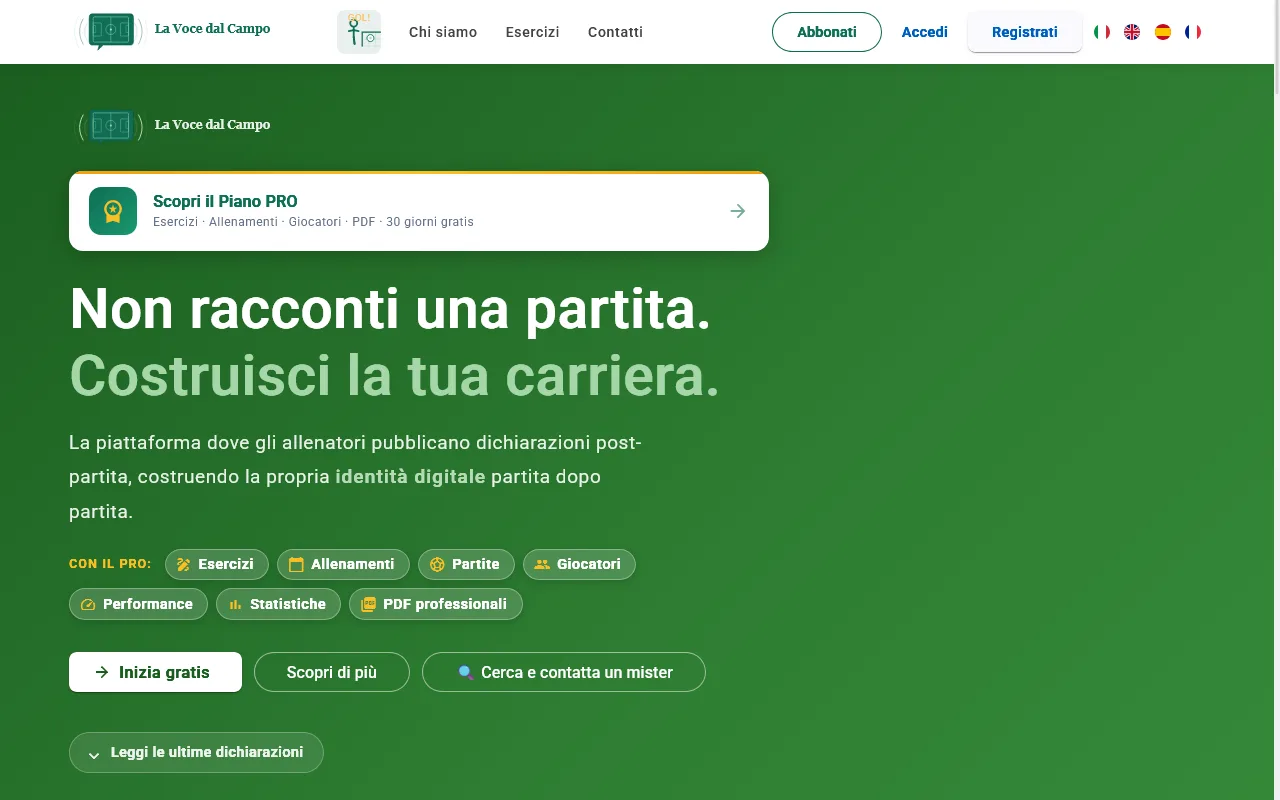 Anteprima del sito La Voce Dal Campo